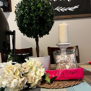 Burlap ring pillow for wedding